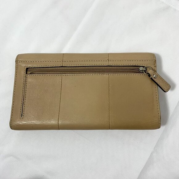 COACH Kristin Beige Leather Credit Card ID Window Trifold Wallet Lavender INT - Picture 6 of 16